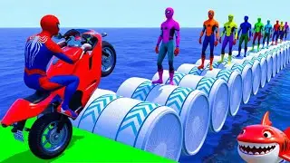 الرجل العنكبوت انقاذ باتمان Spider-Man Rescue batman vs iron man vs venom funny Game GTA 5 superhero