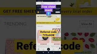 Today's Smytten Launch hour/Free sheet mask/referral code 7V9x6GW  /I & u creation #shorts #smytten