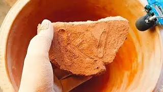 😌RED&hearts;️SAND⏳DRY🌬️CLAYPOT CRUMBLING+SIFTING 😇