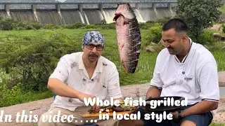 Whole Fish grilled on charcoal Telangana Style #freshwaterfish #charcoalgrill #cookwithchefmasaroor 