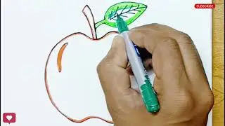 II HOW TO MAKE DRAWING STEP BY STEP II DRAWING TUTORIAL II EASY DRAWING II APPLE DRAWING FOR KIDS II