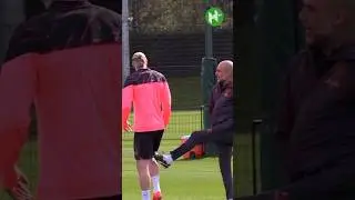 Pep tries to boot Haaland in Man City training 😂