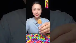 ASMR Candy Party 🍭 Colorful Sweets 사탕 먹방 🌈 🍭 #asmr #sweet #snacks #candy #mukbang #satisfying #short