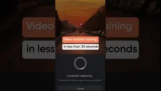 Video subtitle training in less than 30 seconds