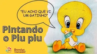 Pintando em fralda o Piu-piu (Desenhos Crocantes)