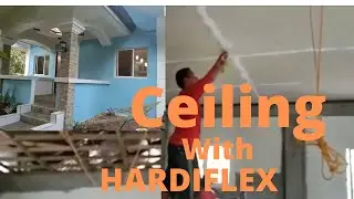 BUILDING THE CEILING WITH HARDIFLEX#building  #buildinghouseinthephilippines