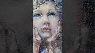 Angel painting. Original oil painting on canvas 