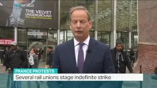 Several rail unions stage indefinite strike in France, Dana Lewis reports