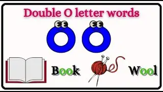 Double o letter words | 'oo' digraph sound | Sound OO | four letters words for kids #venugenu #kids