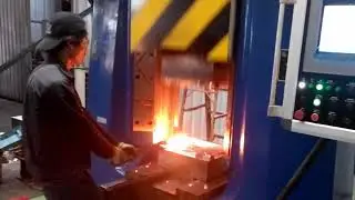 Shackle forging by our CNC hammer