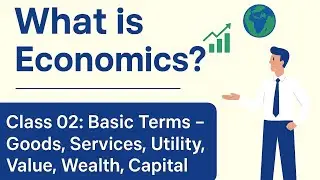 Class 02: Basic Terms of Economics | Goods, Services, Utility, Value, Wealth, Capital & Investment |