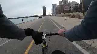 Chicago Lakefront trail aftermath from car crash from Lakeshore drive into Lake Michigan