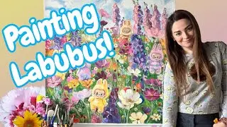 Рисуем лабубус акриловыми красками! 🎨 «Ты хочешь лабубус, а я хочу цветы» 💐
