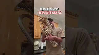 Eb Major Scale on Euphonium (3 octaves) #euphonium #lowbrass #brassband #brassinstruments #band