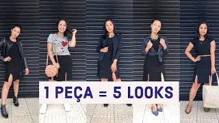1 PE&Ccedil;A 5 LOOKS: VESTIDO PRETO