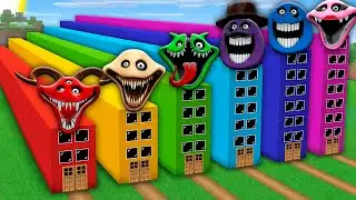 SUPERVIVENCIA en TODOS los HOTELES de HUNGRY WORM | HUNGRY SNAKE BRAINROT en Minecraft Animación !