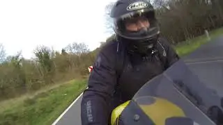 Ride 15/12/19. Test, rodage Metzeler sportec m7 rr  en Honda vtr 1000 f sur routes grasses, froides.