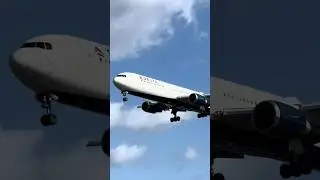 Delta Air Lines DL32 Boeing 767-432 Landing LHR 27L #b787 #planespotting #boeingaircraft