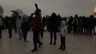 Rishika performing dance to an Indian song in front of Eiffel Tower 🗼