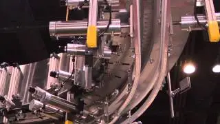 AMT Neck Ring Air Conveyor, Automatic Anysize Guide Rail and Body Rail at Pack Expo 2012 PMMI 2012