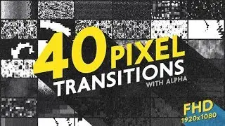Motion graphics Pixel Transitions