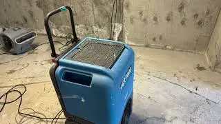 Water damage in a garage