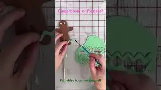 👩🏻&zwj;🍳 FONDANT GINGERBREAD Man Person Topper Tutorial: How to Make Christmas Theme Cake #shorts