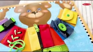 Melissa & Doug Basic Skills Board รุ่น 3784 ฝึกแต่งตัวกระดานกิจกรรมใหญ่ รูดซิป ร้อยเชือก ติดกระดุม