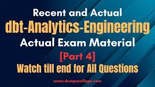 dbt-Analytics-Engineering Exam Questions and Answers (Part 4)