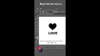 Wrap text into Shapes with Illustrator #shorts
