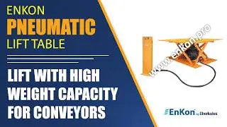 v1743 01 enkon custom pneumatic scissor lift table pallet tray rack conveyor high weight capacity