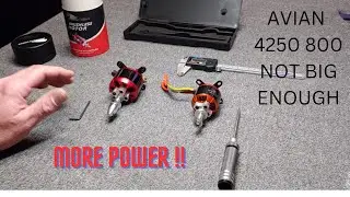 UPGRADING BRUSHLESSD OUTRUNNER MOTOR AVIAN 4250 800KV NOT BIG ENOUGH GOING WITH LEOPARD HOBBY 5055