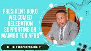 President Boko Receives Zambian Envoy Backing AfDB Candidate Dr. Maimbo