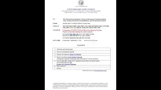 Building Code TAG Meeting - September 1, 2021