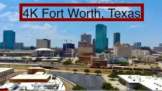 Downtown Fort Worth, Texas aerial drone footage with relaxing music -4k North Texas - Diamond Hands