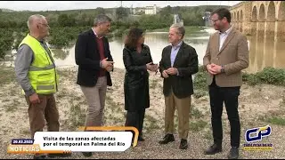 Visita de las zonas afectadas por el temporal en Palma del Río.