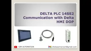 How to Connect Delta PLC DVP-14SS2 with Delta HMI DOP-B07S411 | Step-by-Step Guide @simautomation