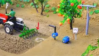 DIY Mini Tractor Making + Cultivator & Electric Water Pump Irrigation | Smart Farming @DPNFarming
