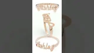 Ashley Name Ring in Rose Gold | Custom Name Rings for Women