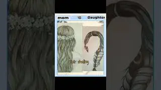 Mom vs Daughter drawing| #shorts #youtubeshorts