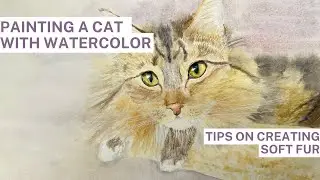 Painting a Cat with Watercolor. Tips on Creating Soft Fur.