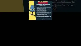 Confianz Hiring Lead Mobile App Developer (Technopark,Trivandrum) #job #shorts #recruiter #developer
