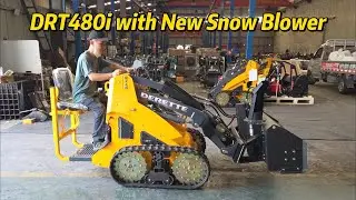 The New DRT 480i Mini Skid Steer Loader with New Snow Blower