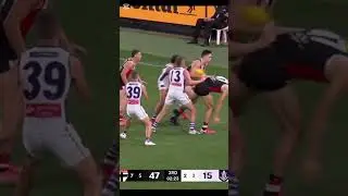 Cooper Sharman kicks the goal of his life! #shorts  #afl #footy #sports #highlights #wow #amazing