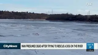 Man falls through ice on North Saskatchewan River