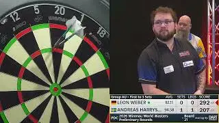 ANDREAS HARRYSSON V LEON WEBER HIGHLIGHTS 2026 WINMAU WORLD MASTERS DARTS