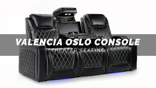 Valencia Theater Seating: Oslo Console | Premium 11000 Top-Grain Leather | Motorized Recliner