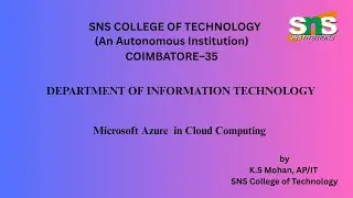 Microsoft Azure|Cloud Computing|SNS Institutions 