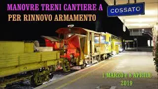 Treni cantiere sulla Biella-Novara 2019 - Manovre a Cossato