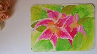 Floral Painting on My Childhood Writing Pad | SAM Art Media